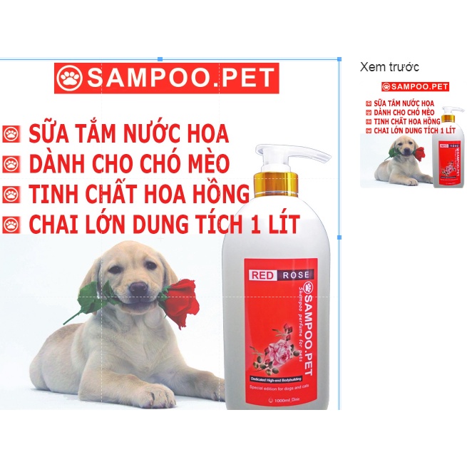 Sữa tắm chó mèo Sampoo.pet Sữa tắm nước hoa thơm cho thú cưng Thơm lâu hơn