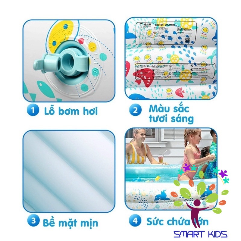 Bể Bơi Doctor Dolphin bơm hơi hình Tròn và hình Chữ Nhật
