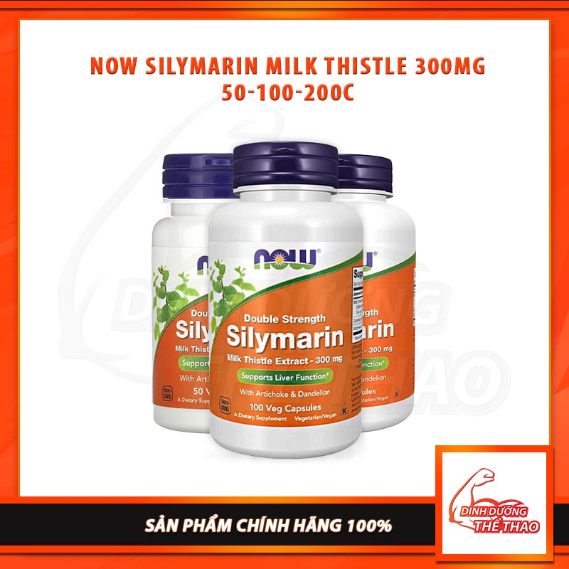 SILYMRIN Viên Uống Hỗ Trợ Giải Độc Gan Now Silymarin Milk Thistle 300mg
