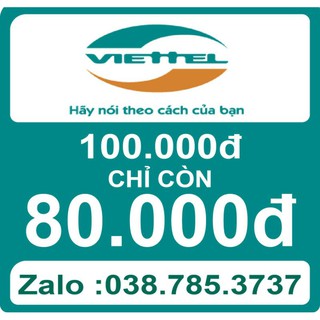 Thẻ điện thoại Viettel 100k