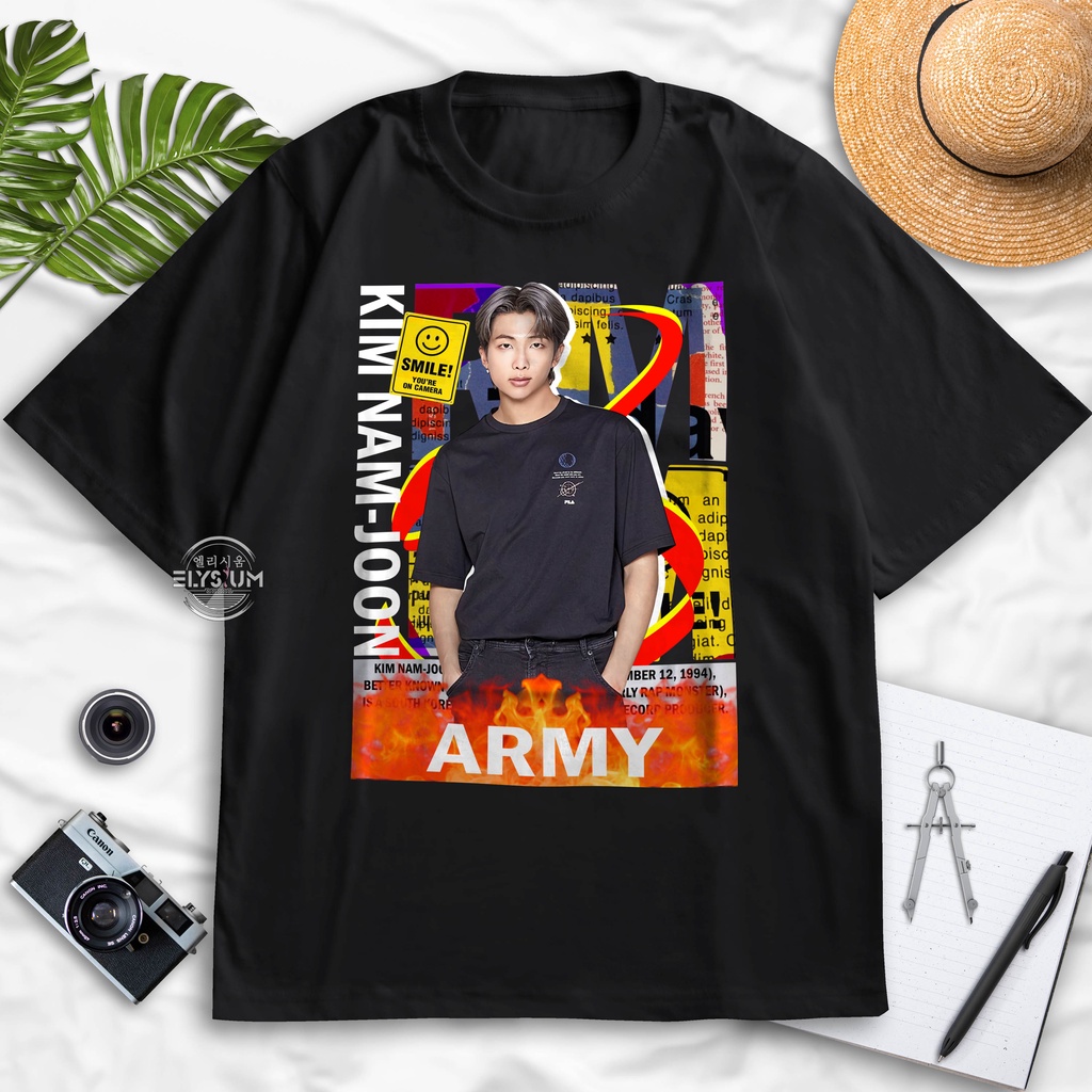 Áo Thun In Hình Bts Kim Nam Joon RM Cá Tính | Quân Đội Fandom Hàn Quốc Kpop Member | Áo Sơ Mi Phong Cách Hàn Quốc | Áo Thun Thường Xuyên Vừa Vặn x ESA237