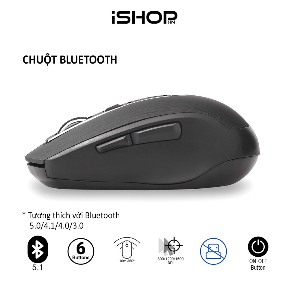 Chuột không dây Prolink PMB8502 kết nối Bluetooth, thiết kế ôm tay, độ phân giải cao, tiết kiệm pin, giá rẻ