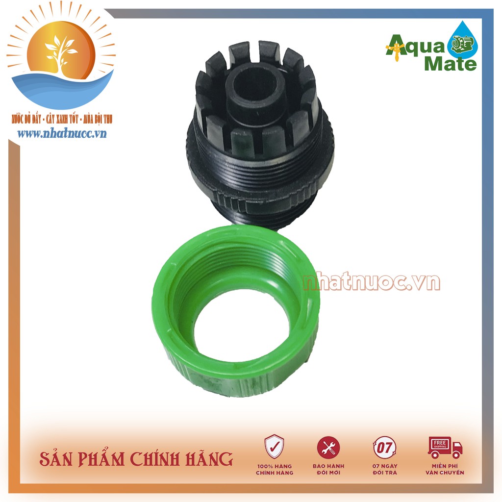 Nối Aquamate W-3380, một đầu ren ngoài 27 một  đầu ống mềm D14