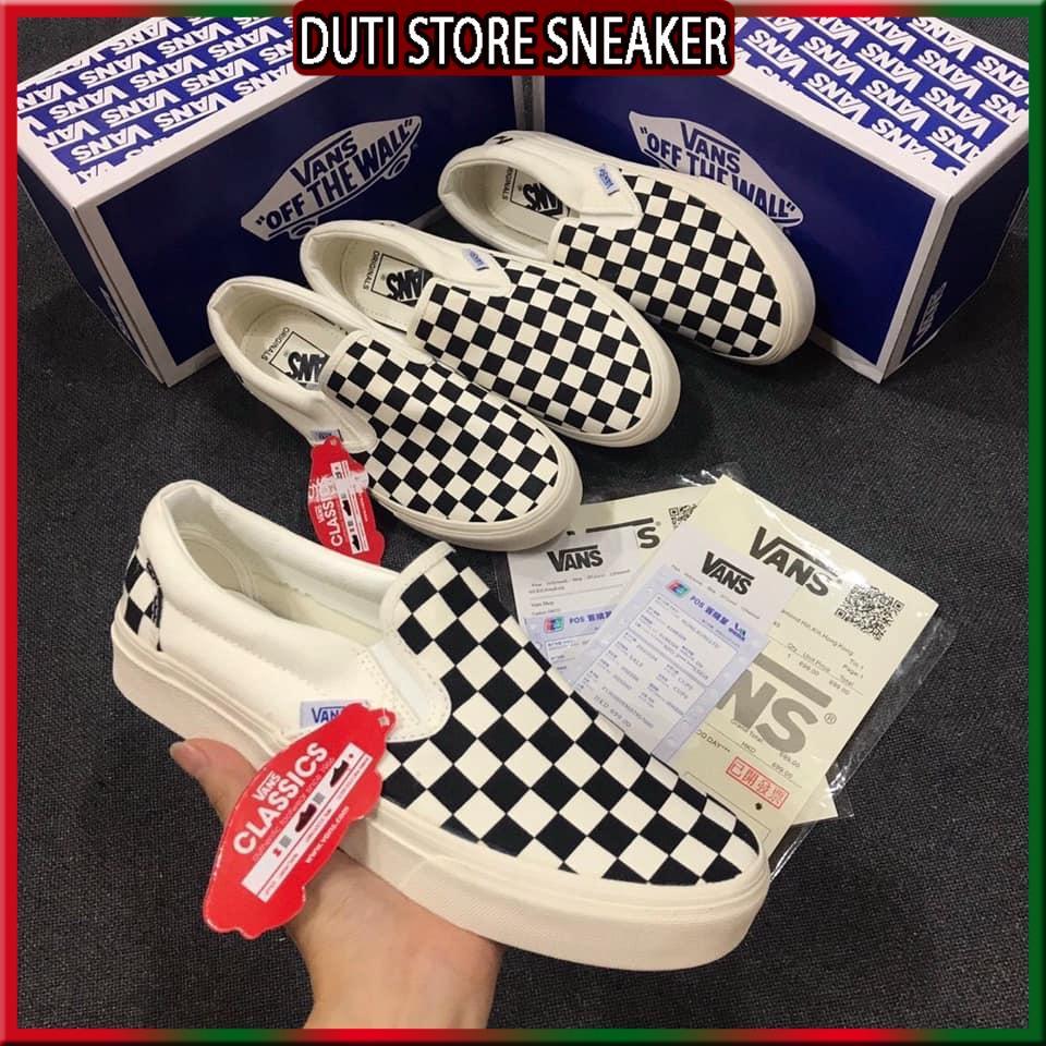 Giày Vans Dán Nam Nữ, Giày thể thao Vans caro lười, Vans đen vault, Van Fog,Van caro buộc dây Thể Thao hàng Đẹp Full Box