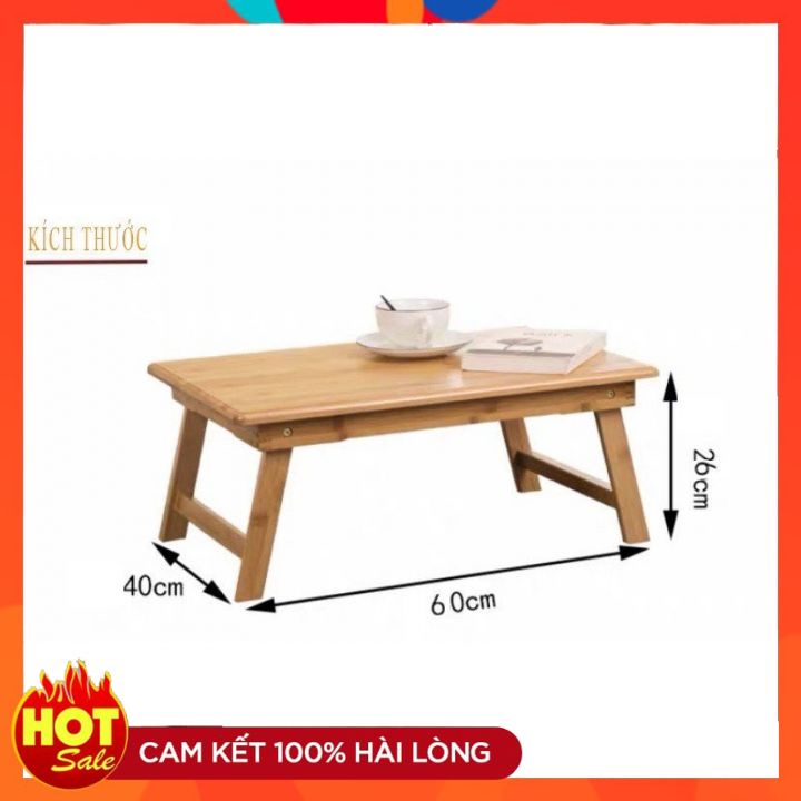 Bàn học gấp gọn chân xếp gỗ thông tự nhiên kích thước 60x40cm siêu bền chắc ( cam kết như hình)