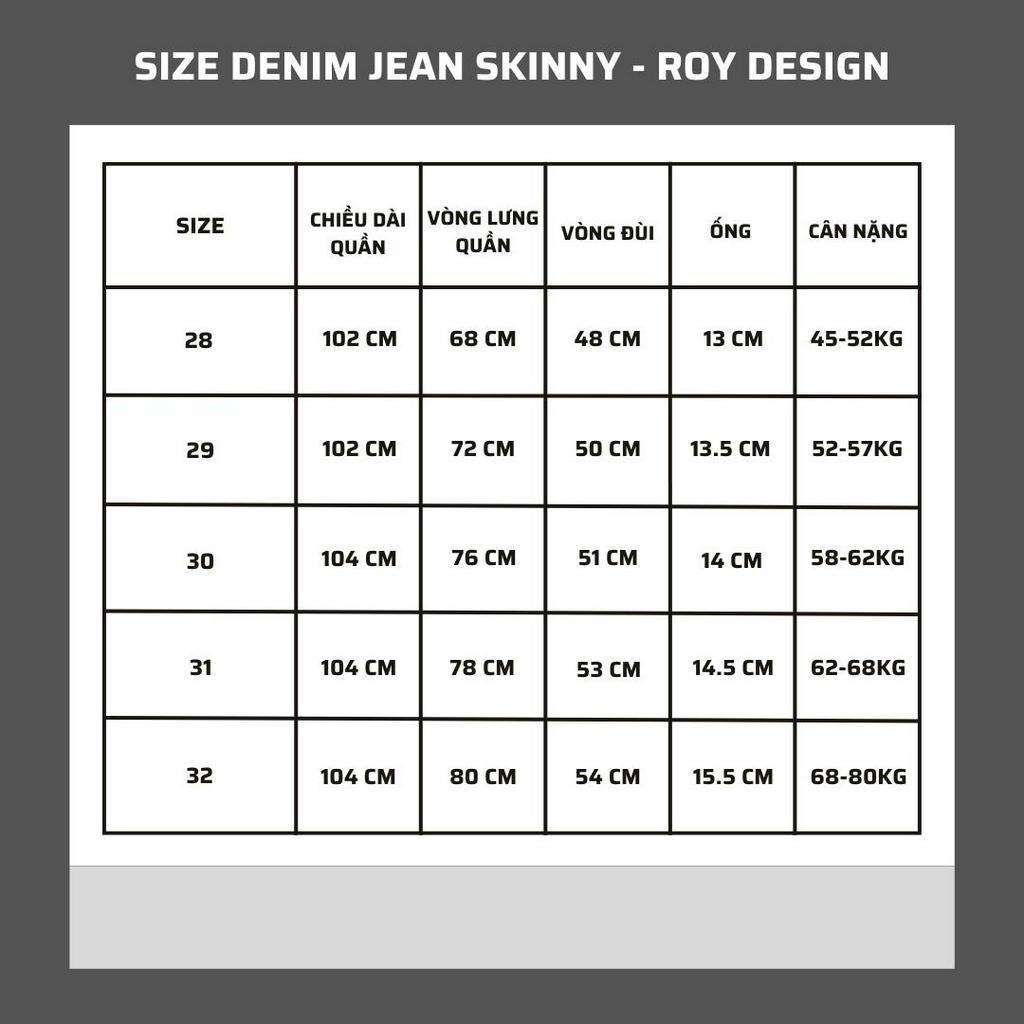 Quần Denim Jean Đen Rách D1122 Fom Skinny - Roy Design