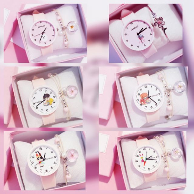 (Ko lắc- mặt ngẫu nhiên) Đồng hồ thời trang nữ dây cao su Candycat C0 NHIỀU MẶT CUTE | BigBuy360 - bigbuy360.vn