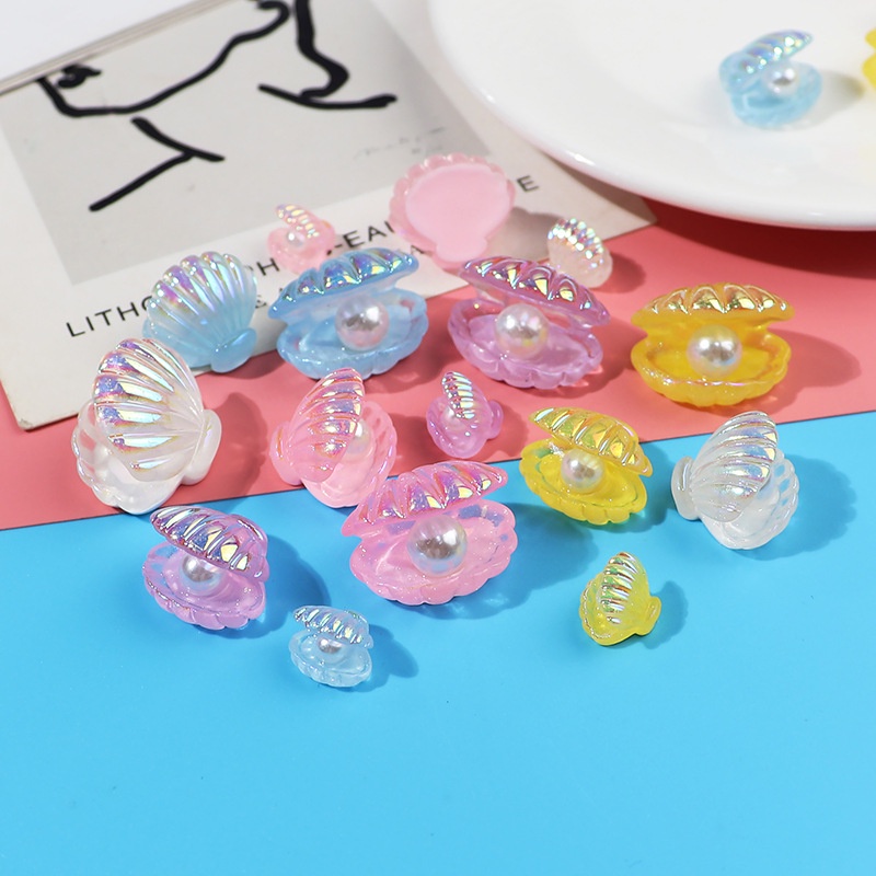vỏ pha lê Resin phụ kiện dép Crocs charm DIY khóa giày crocs jibbitz Nhựa trang sức Phụ kiện trang trí giày crocs nút trang trí điện thoại di động Nắp đậy / Khung ảnh / Cốc nước / Túi Nguyên liệu làm phụ kiện handmade sáng tạo