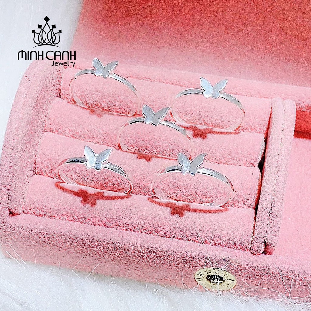 Nhẫn Bướm Trơn Bạc Ta Freesize - Minh Canh Jewelry
