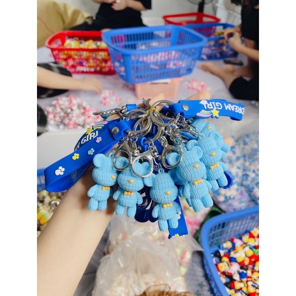 Móc khoá, móc treo túi cặp mẫu xinh xắn kèm dây [HOT]