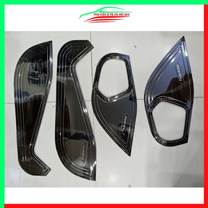 Bộ ốp tapli Morning 2012-2020 vân Titan chống xước va đập khi mở cửa và làm đẹp xe