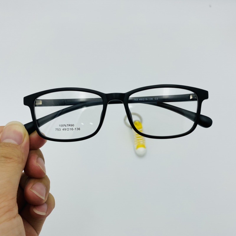 Gọng kính cận nam nữ/nhựa dẻo korea 753 C2. Kính mắt Elily