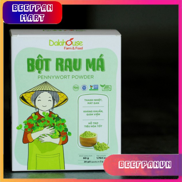 Bột Rau Má Nguyên Chất 100% Hộp 60gr - Dalahouse - Bổ Sung Chất Xơ - Chống Lão Hóa Da | BigBuy360 - bigbuy360.vn