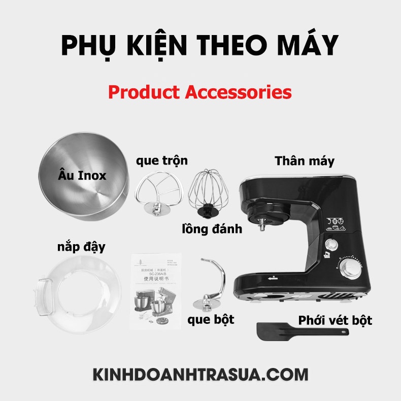 Máy Đánh Trứng, Đánh Kem Stelang 5L