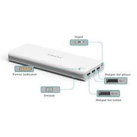 Pin Sạc Dự Phòng Romoss Sense 9 25000Mah 3 Cổng Sạc (Trắng)