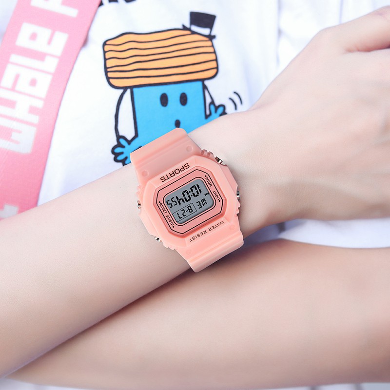 SKMEI B032 fashion electronic watch LED light sports waterproof unisex | WebRaoVat - webraovat.net.vn