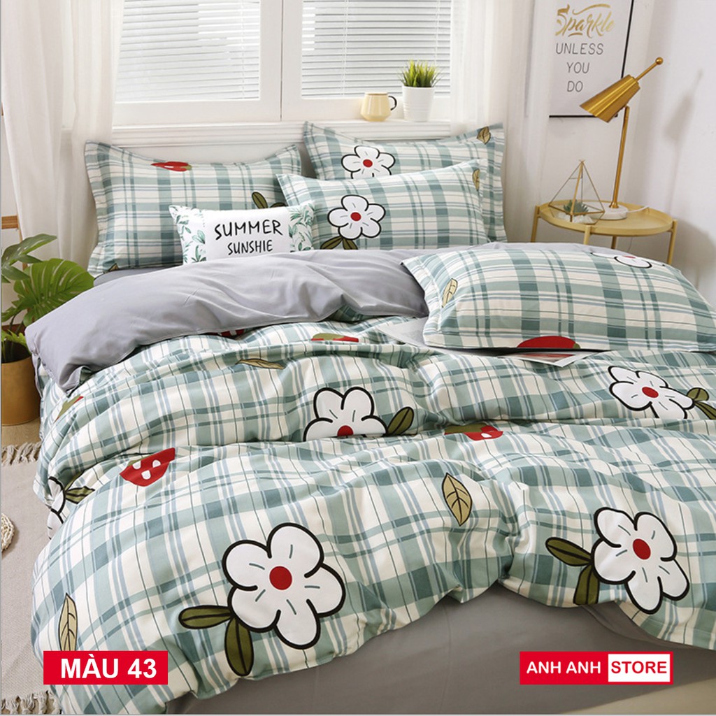[Hot Sale] Bộ Vỏ Chăn Ga Gối Cotton Poly Hàn 4 món nhập khẩu, hoạ tiết sang trọng - AnhAnhHome | BigBuy360 - bigbuy360.vn