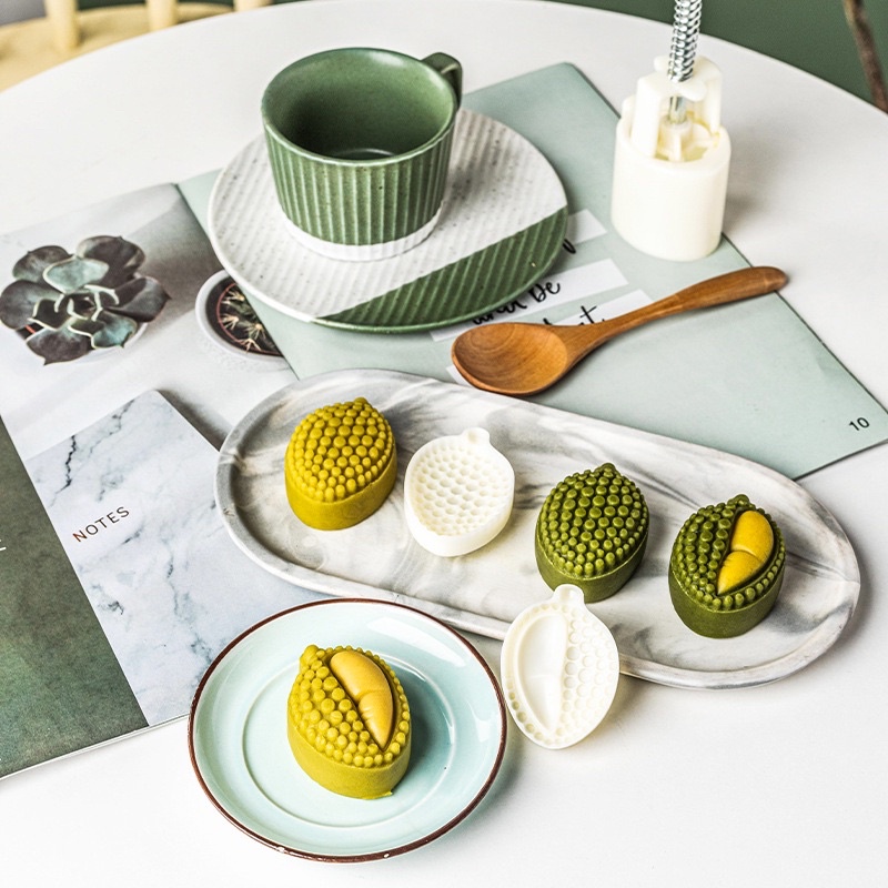 khuôn trung thu 50-65gr trái sầu riêng 2 mặt