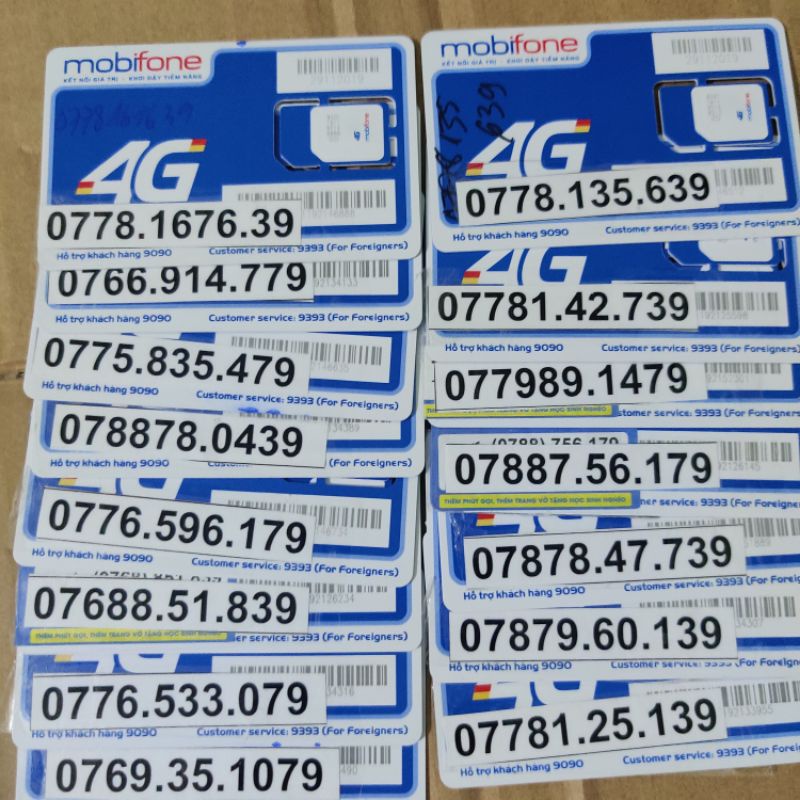 SIM MOBIFONE 4G C90N 120GB/THÁNG ĐẦU SỐ 07 đuôi 39,79