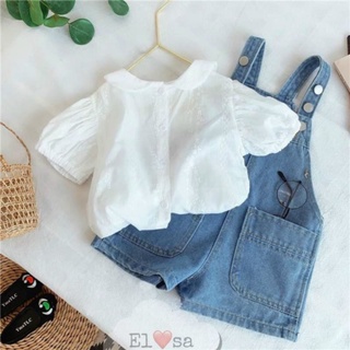 Set bộ yếm bé gái 9-19kg 🌸chất loại 1🌸 set áo yếm quần bé gái