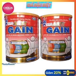 Combo 2 Lon 900gr Sữa Arti Gain Đỏ cho trẻ Suy dinh dưỡng, Biếng ăn - mẫu mới |Freeship|