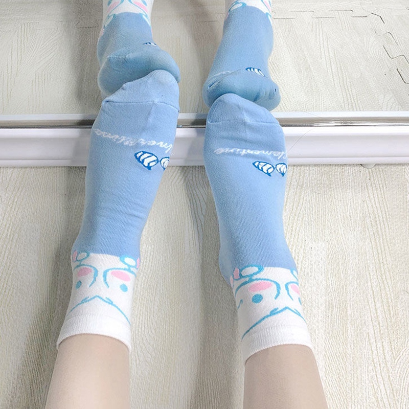 Ins cute puppy Socks Mid-tube Cotton Sock Student Sport Casual Socks