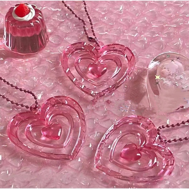 Móc Khóa Điện Thoại Hình Trái Tim Rỗng DIY