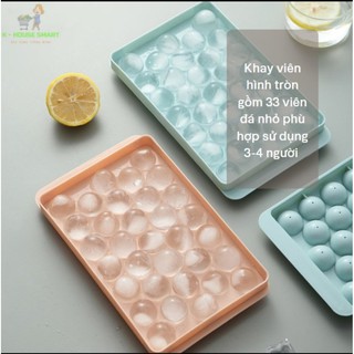 Khay Làm Đá Bi Nhựa Tròn Làm  Khuôn Rau Câu, Khay Đá Viên Tròn 33 Viên Hàng LOẠI TO *MUA 5 KHAY CÓ GIÁ SỈ*
