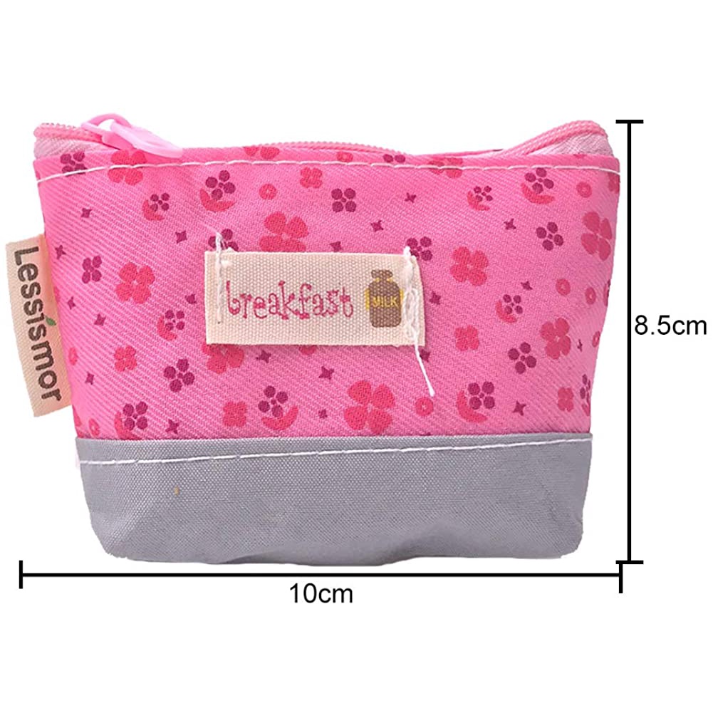 Cute Canvas Small Purse Canvas Wallets, Floral Coin Purse, Coin Purse Canvas Cute Small Purse with Zipper for Women and Girls YUE