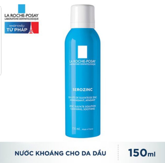 Xịt khoáng làm dịu da cho da dầu mụn Serozinc La roche posay