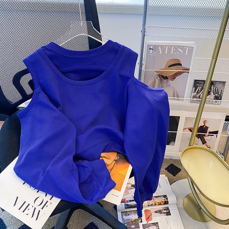 Áo Sweater Thiết Kế Đục Lỗ Đơn Giản Thời Trang Mùa Thu Cho Nữ