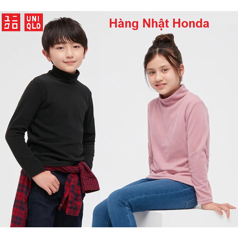 [Hàng Nhật Nội Địa] Áo thun nỉ lông cừu cổ cao Uniqlo - Trẻ em