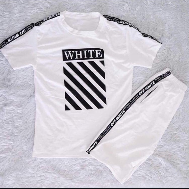 Bộ hè nam_ bộ thời trang nam_Bộ quần áo hè nam White trắng