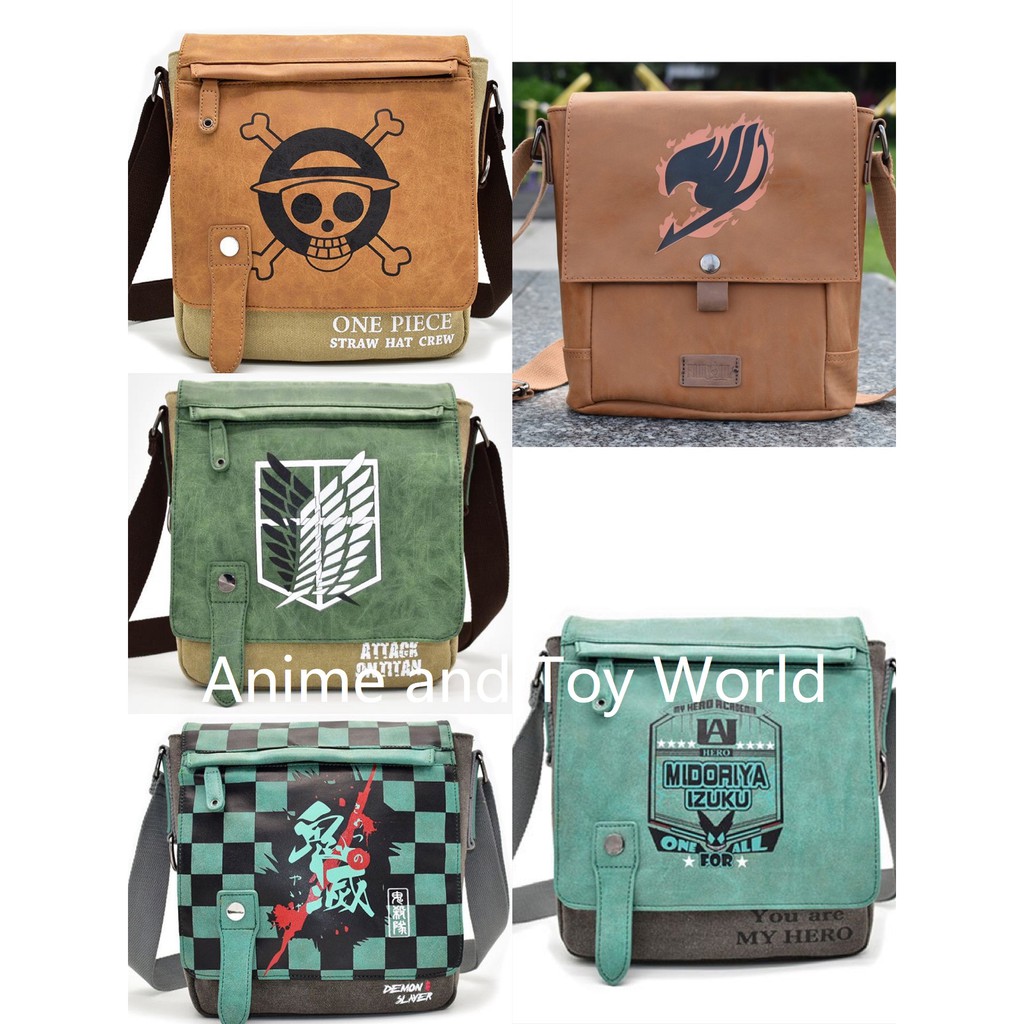 Sling Bag Demon Slayer,Attack On Titan,Naruto,My Hero Academia,One Piece,Tokyo Ghoul,Dragon Ball nZaC