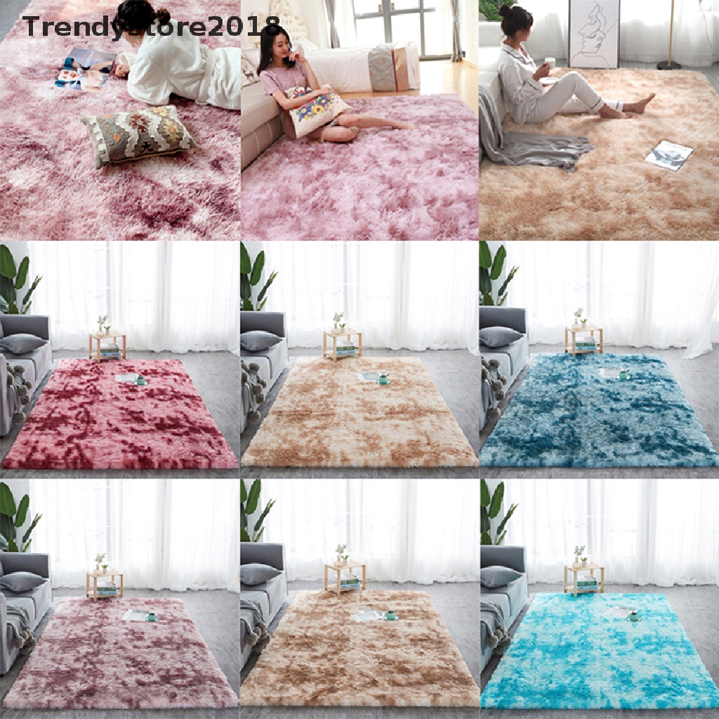 Thảm Lông Trải Sàn Nhuộm Màu Trang Trí Nội Thất 2018