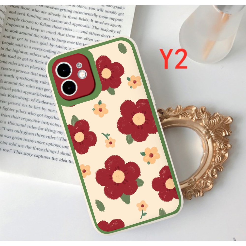 Ốp iphone - Ốp lưng iphone cạnh vuông viền camera Hoa cánh tròn dành cho ip 6 đến 14promax - ng031