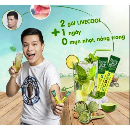 [Chính hãng]  Bột sủi thanh nhiệt Livecool - Thanh nhiệt, mát gan, giải độc, (livercool, live cool, liver cool)