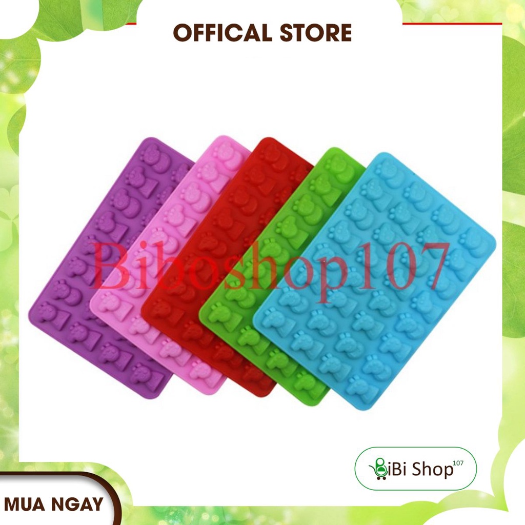 🎶 Khuôn silicon làm kẹo, thạch, rau câu, socola 32 hình heo Peppa🎶