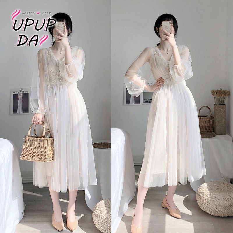 Đầm tay dài kiểu dáng thanh lịch nữ tính hợp thời trang kích cỡ s-2xl | BigBuy360 - bigbuy360.vn