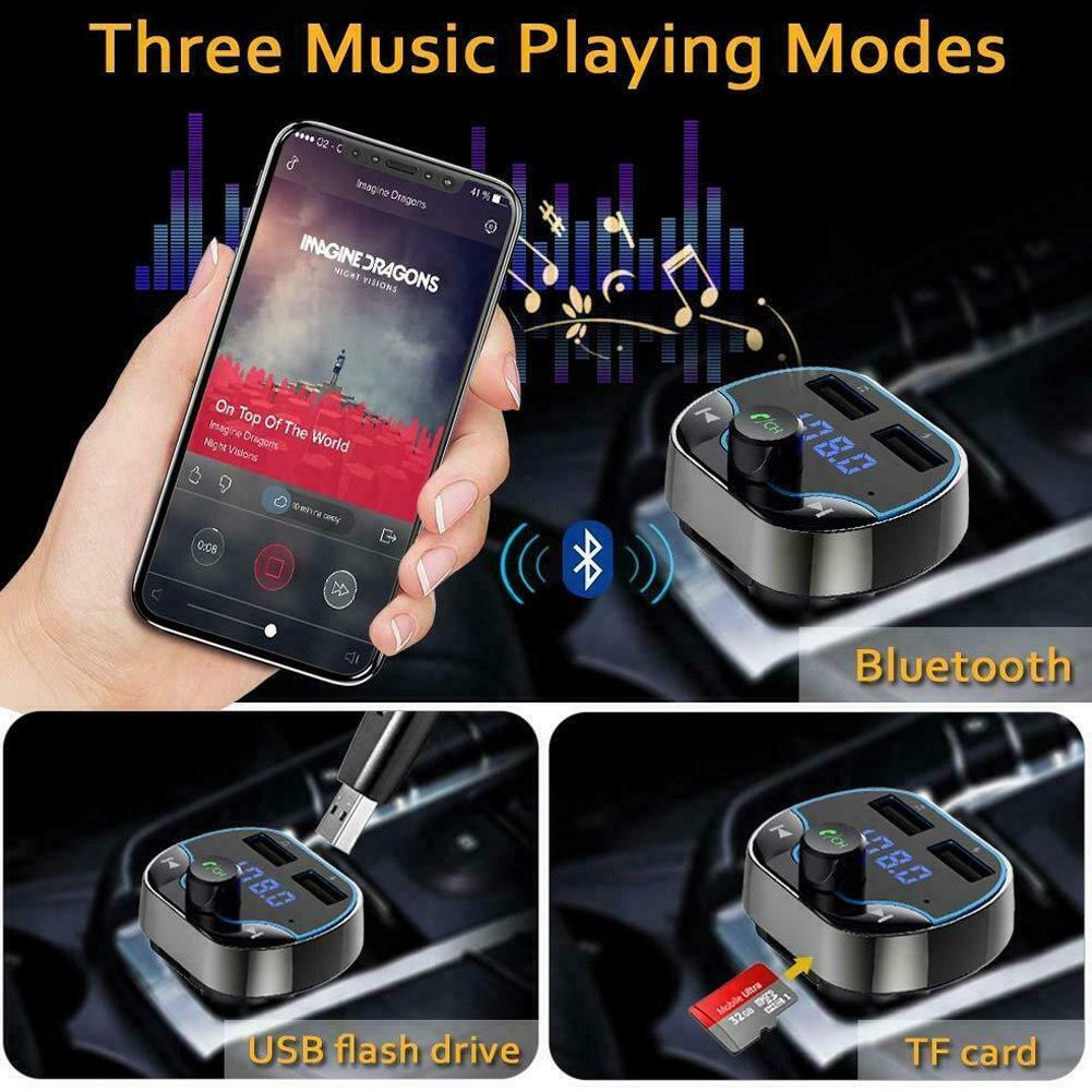 Ô tô Cắm xì gà Máy phát Bluetooth FM Máy nghe nhạc MP3 Bộ điều hợp radio Bộ sạc USB