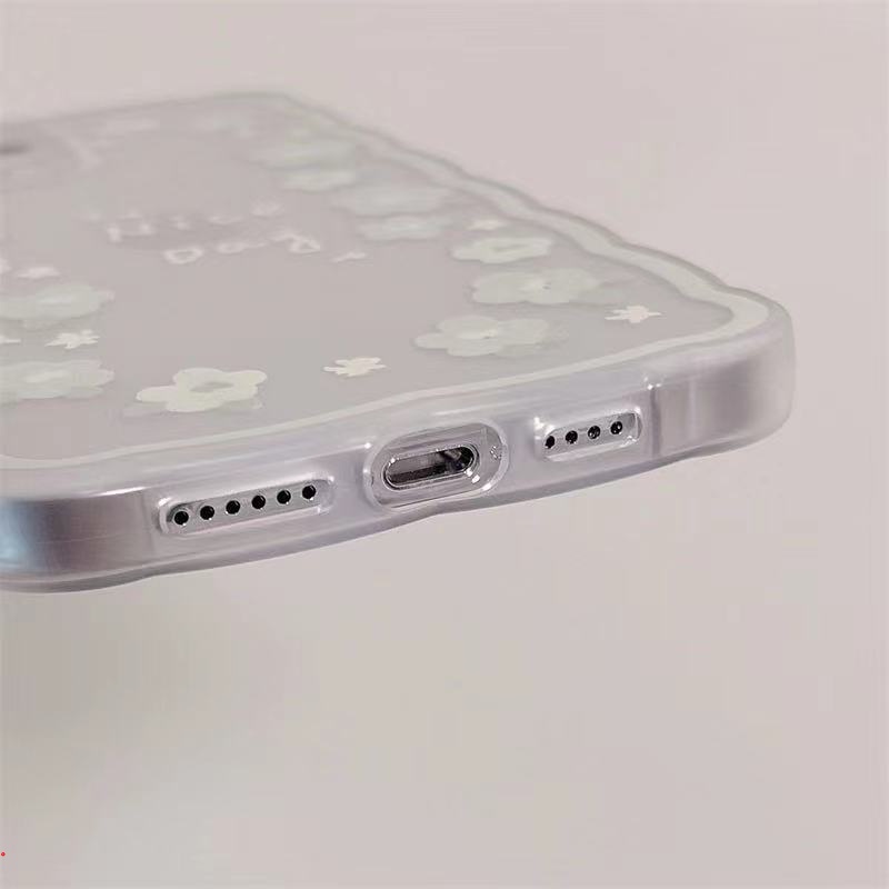 Ốp Điện Thoại Dẻo Trong Suốt Họa Tiết Hoạt Hình Bông Hoa Màu Xanh Lá Cho iphone 13 11 12 Pro X XR XS Max 13 MINI 6 7 8 Plus