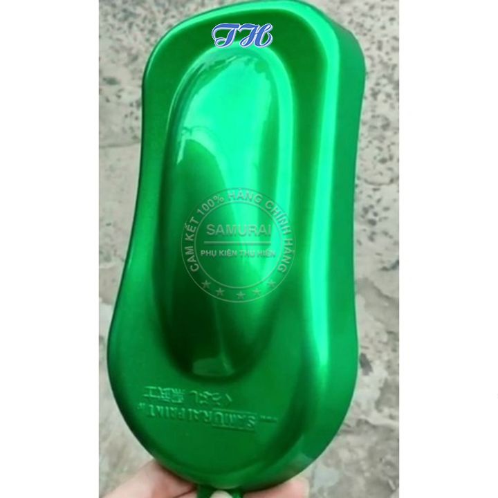 Sơn Xịt Samurai chuyên dùng cho xe máy màu xanh lá fino Y630 * chống cháy, chống rạn nứt, vòi xịt chống chảy