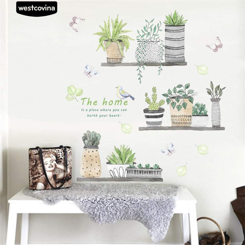 Miếng dán tường trang trí hình cây cảnh xinh xắn