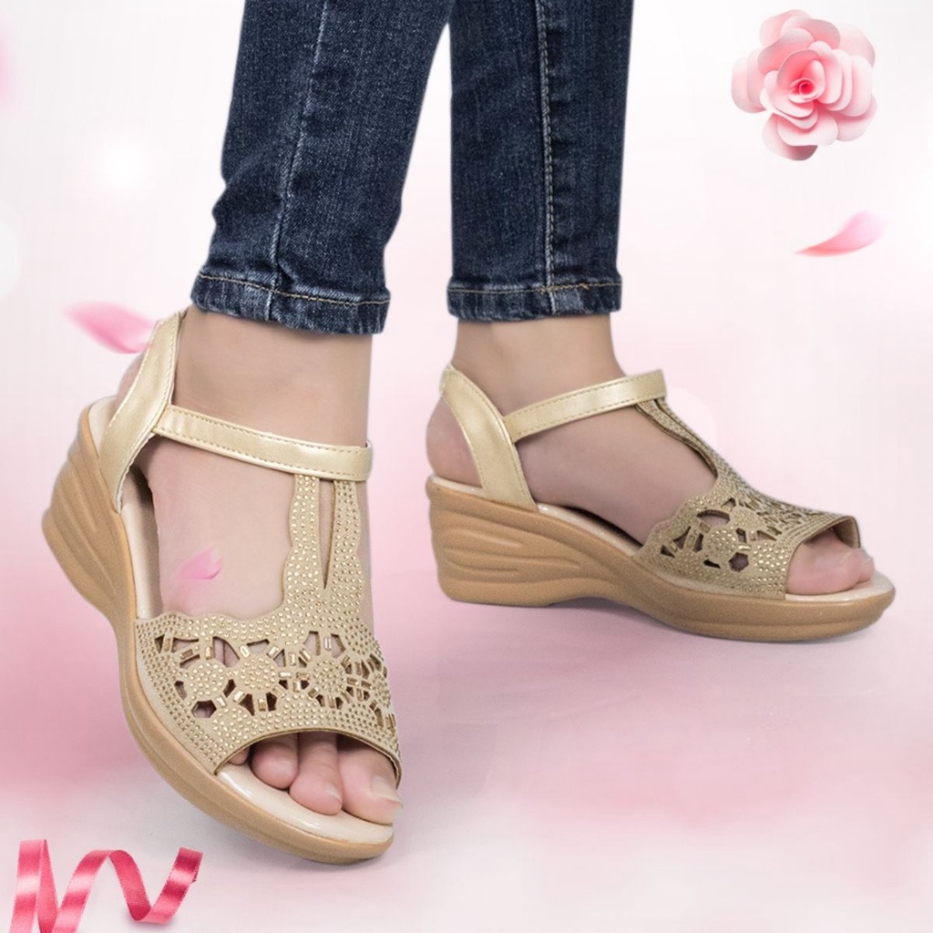 Giày sandal nữ đế bằng TIMAN PS33 thời trang phong cách bảo hành 1 năm