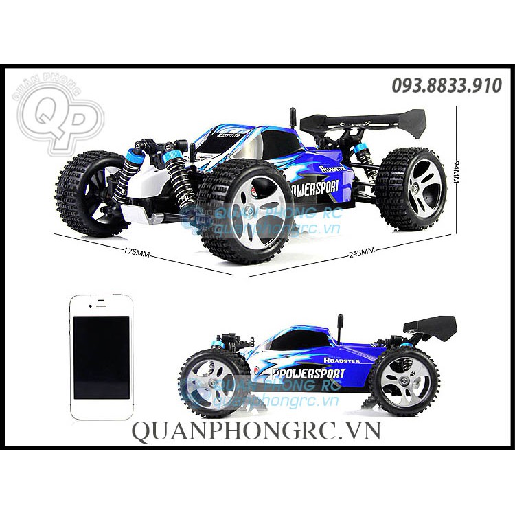 Xe điều khiển WLtoys A959 1/18 4WD Buggy Off Road RC Car 50km/h