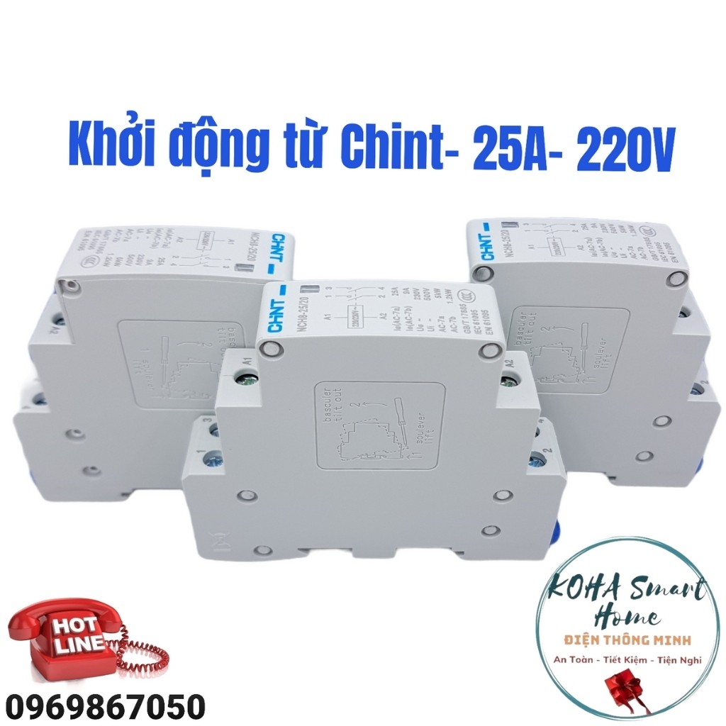 Khởi động từ 1 pha CHINT NCH8-25A/220V (Contactor)