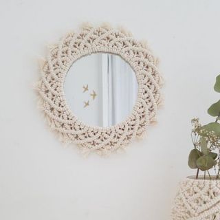 gương macrame gương bỉ ❤️FREESHIP❤️ nhập khẩu bo viền macrame tròn