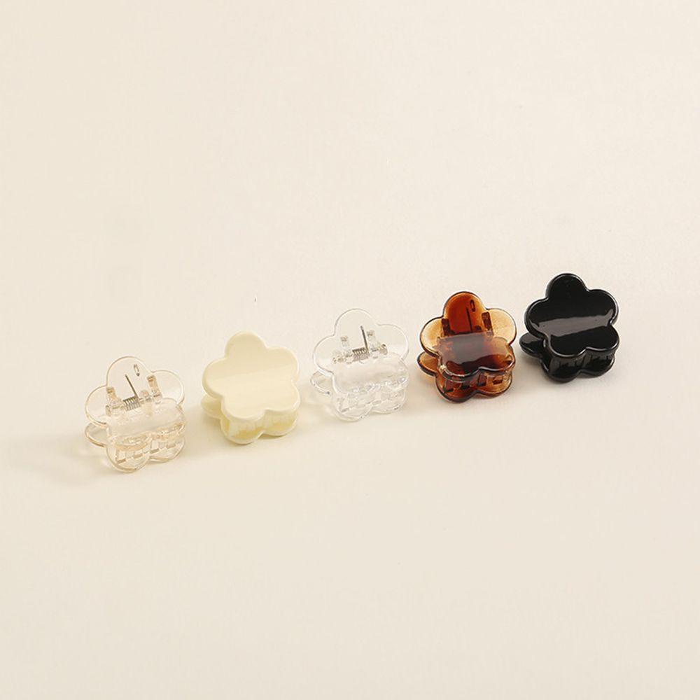 Kẹp Tóc Càng Cua Mini Hình Vuông / Tròn Màu Hổ Phách Bằng Acrylic Phong Cách Hàn Quốc Dễ Thương