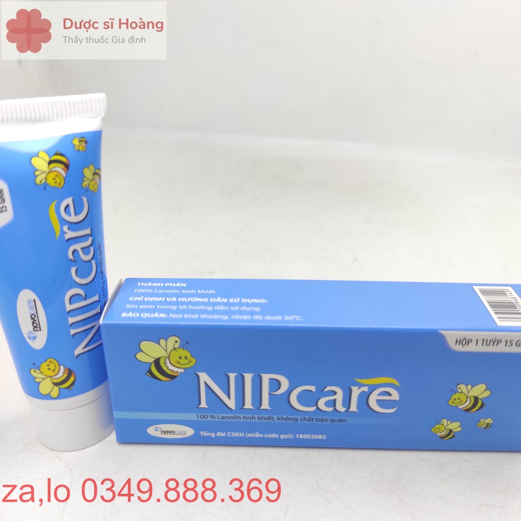 Kem Bôi Nứt Đầu Ti NIPcare - Giảm Hăm Tã Cho Bé Nip Care - Tuýp 15g