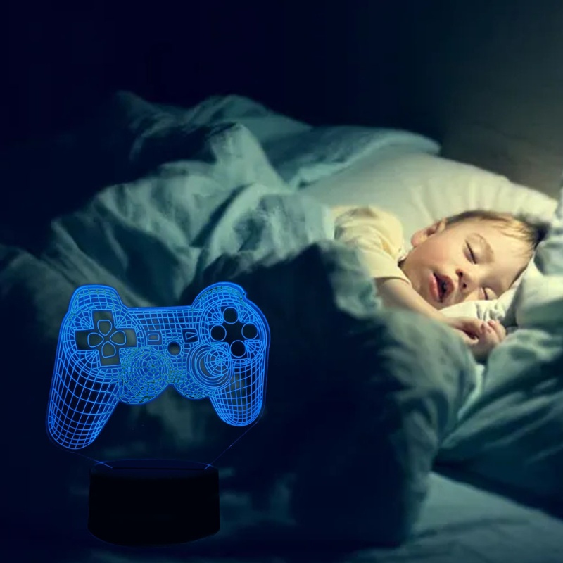 Đèn Led 3D Điều Khiển Từ Xa 16 Màu Sắc Thay Đổi Kèm Phụ Kiện